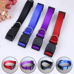 Coleiras De Nylon Ajustáveis Para Animais De Estimação, Coleiras De Cachorro, Coleira De Pescoço De Gato, Cor Sólida, Cachorro, Chihuahua, 1Pc - Image 5