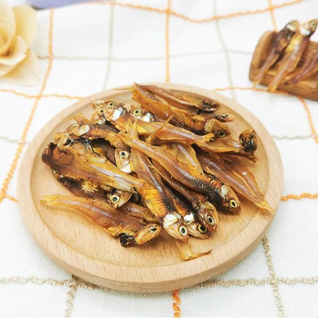 Lanches Mastigáveis de Peixe Liofilizado: Alimento Seco Delicioso e Nutritivo para Cães e Gatos - 150g