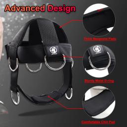 Arnês de pescoço e cabeça para levantamento de peso, treinamento com bandas de resistência, âncora porta e corrente, treino muscular gama completa - Image 2