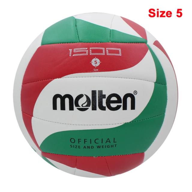 Bolas de Voleibol Molten Tamanho Padrão 5 em PU Macio - Resistentes ao Desgaste para Treinos e Jogos em Qualquer Ambiente