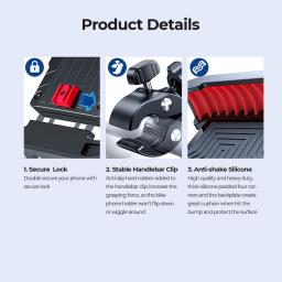 Rion suporte de telefone para bicicleta, suporte móvel para smartphone de motocicleta, acessórios mtb, montagem de bicicleta de estrada, 4.7-7 polegadas 360 ° - Image 6