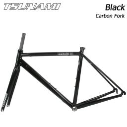 Quadro de bicicleta de estrada tsunami, liga de alumínio r1, freio de aro 700c, braçadeira c, quadro traseiro de bicicleta, garfo de carbono, novo, 2024 - Image 5