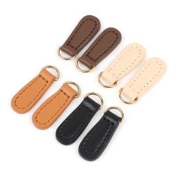 5 pçs de couro genuíno zip extrator zíper puxa substituição costura prendedor slider para mochila roupas diy zíperes costura accessor - Image 1