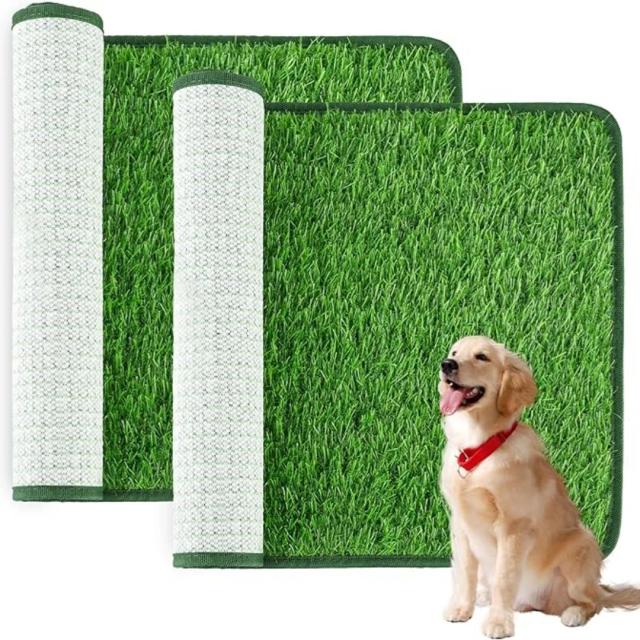 Tapete de Grama Artificial para Interiores e Exteriores, Ideal para Decoração, Treinamento de Pets e Banheiro de Cães, Lavável e Ecológico