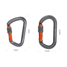 XINDA-D-Shape Parafuso Escalada Mosquetão, D-Shape, Fivela de segurança, Mosquetão, Acessórios de escalada, 25kN - Image 6