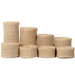 2m/rolo de fita de juta natural artesanato presente diy embrulho juta serapilheira costura tecido toalha de mesa casamento decoração para casa - Image 1