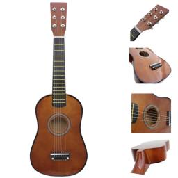 Guitarra de madeira sólida portátil para crianças, iniciantes acústicos, instrumentos musicais, venda quente, multi cores, 23 Polegada, 6 cordas - Image 5