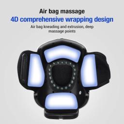 Massageador elétrico do joelho da compressão do ar Vibração aquecida Luz vermelha infravermelha, Leg Joint Massage Brace, Airbag de compressa quente - Image 5