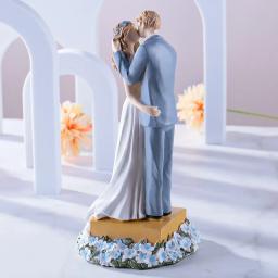 Novo estilo americano casal estatuetas resina miniaturas artesanato casamento dia dos namorados festa bolo toppers casa interior ornamento - Image 4