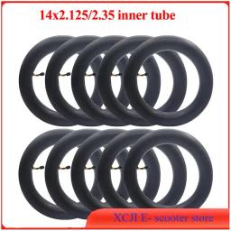 Tubo interno de borracha 14x2.125/2.35 com haste de válvula dobrada para pneus de bicicleta, acessório de peças de bicicleta elétrica - Image 1