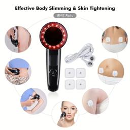 6 em 1 ultrassom cavitação corpo emagrecimento massageador ultrassom galvânico forma do corpo massagem led terapia infravermelha ferramenta de cuidados faciais - Image 2