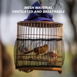 Malha gaiola de pássaro capa náilon dustproof gaiola de papagaio gaiola net acessórios para animais de estimação malha arejada papagaio gaiola rede s/m/l - Image 4