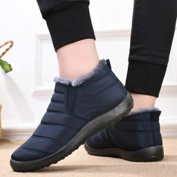 Botas masculinas de neve ao ar livre sapatos de pele botas de inverno caminhadas botas de tornozelo à prova dwaterproof água sapatos de trabalho calçado - Image 3
