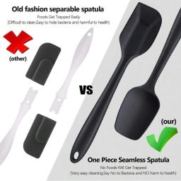 Conjunto de espátula de silicone antiaderente, resistente ao calor, ferramenta Premium de cozimento de cozinha, torneiras, espátulas essenciais para cozinhar e misturar - Image 5