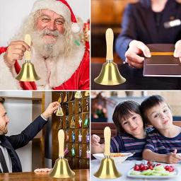 Criativo De Madeira Natal Mão Bell, Jingle Bells, Tom Crisp, Atração De Papai Noel, Escola De Atenção, Fontes De Festa De Casamento - Image 4