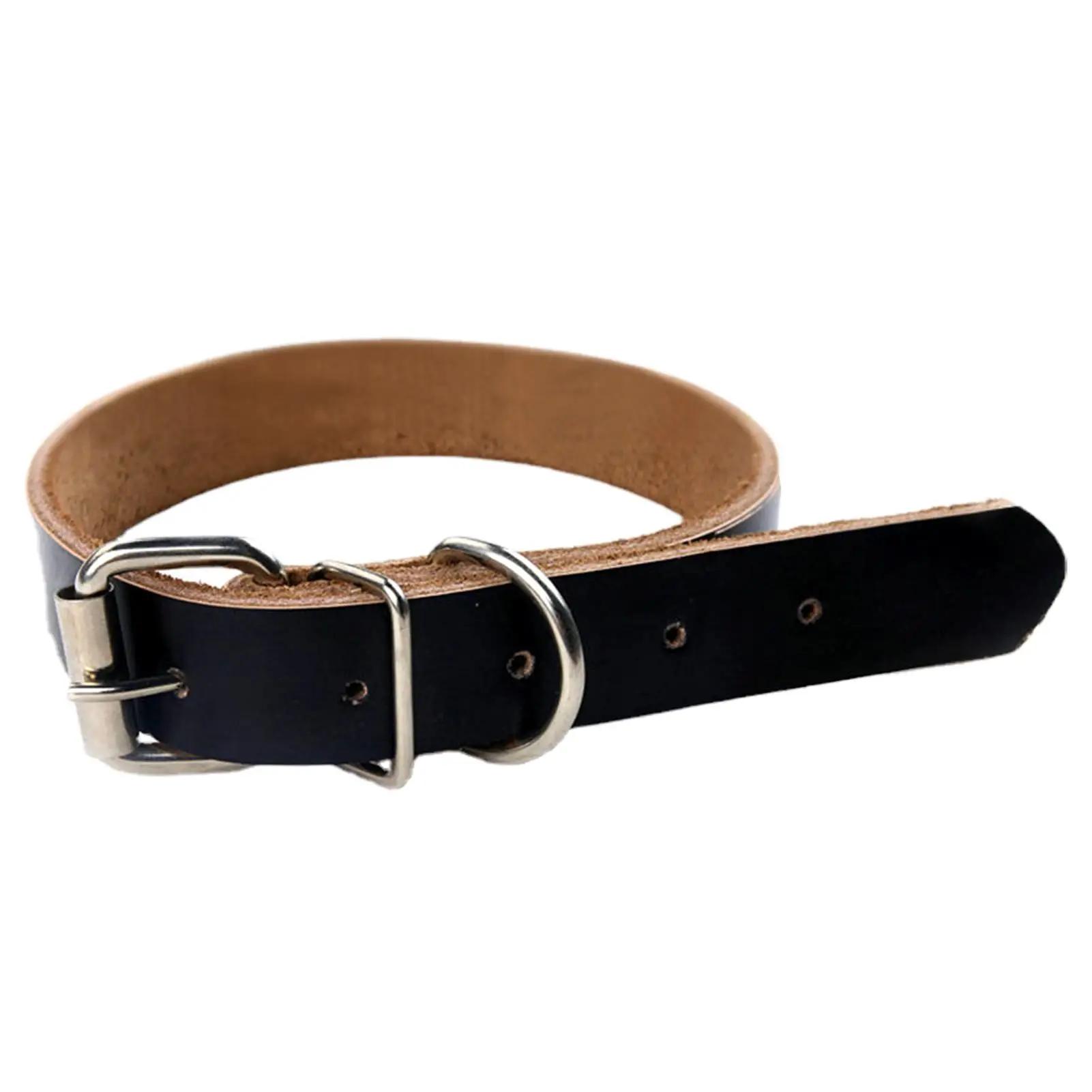Cão rolado colar de couro ajustável metal fivela coleiras para cães suprimentos para animais de estimação coleiras para cães médio e grande presente para cão - Image 1
