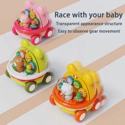 Crianças Urso Inércia Engrenagem Quebra-cabeça, Resistente a Queda, Brinquedo do carro dos desenhos animados, Presente para menino e menina, Nenhuma bateria necessária - Image 6