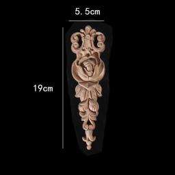 Europeus Sem Pintado Decalques De Madeira Maciça, Móveis Decoração Acessórios, Apliques Frame, Woodcarving, Artesanato Decorativo - Image 4