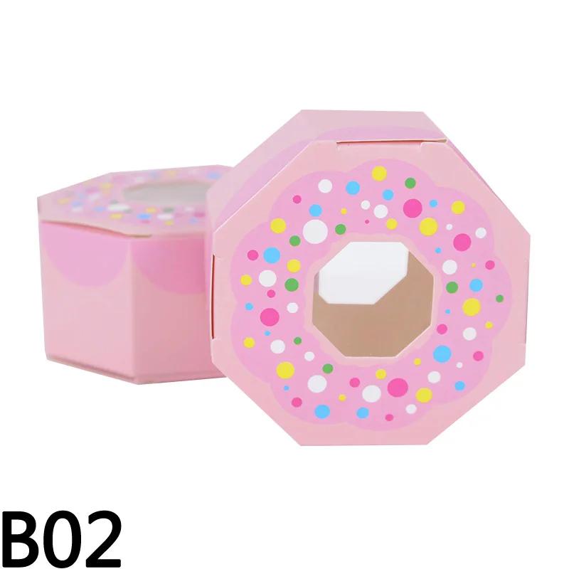 10 peças caixa de presente em formato de rosquinha para doces chocolate caixa em tema doce festa de casamento aniversário chá de bebê presente produtos de decoração para casa - Image 1
