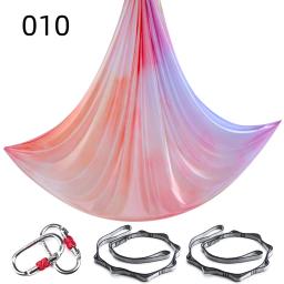 Conjunto de rede de ioga aérea, estilo gradiente 1 sedas aéreas, cinto de fitness para ginásio, estúdio de ioga interior, novo, 6m - Image 1