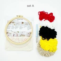 Punch Needle Embroidery Kit para Iniciantes e Crianças, Padrão Simples, Bordados DIY, Pinturas Decorativas de Lã, Decoração de Casa - Image 3