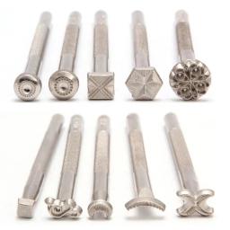 Selos De Cerâmica Para Gravação, Ferramentas De Couro, Aço Inoxidável, Perfurador De Flores, Carimbo Manual De Cerâmica DIY, Conjunto De Moldes De Impressão - Image 3