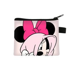 Disney-Anime Mickey Mouse Carteira, Minnie Kawaii Coin Purse, Crianças dos desenhos animados, Portáteis Titulares de Cartão de Identificação Saco De Armazenamento De Chave De Poliéster - Image 2