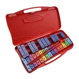 Glockenspiel Xilofone Percussão Ritmo, Hand Knock, Musical Vermelho, 25 Notas - Image 3