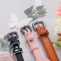 Coleira de couro personalizada para Pet, coleira anti-perdida para Airtag, rastreador de localização, estojo protetor para AirTag, design ajustável - Image 4