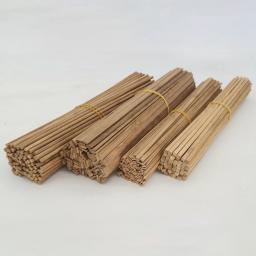 Varas de bambu multitamanho, varas de madeira, modelo de construção inacabado, artesanato manual, 40 peças - Image 3