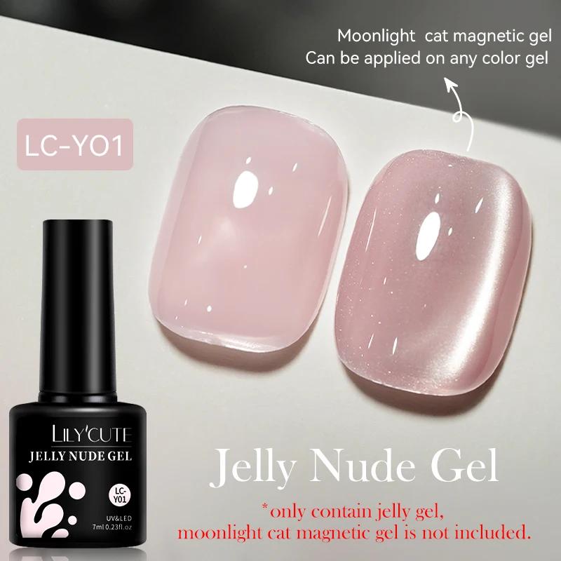 Lilycute Magnetic Gel Esmalte, Porcelana, Branco, Gato, Super Brilhante, Prata, Luar, Longa Duração, Soak Off, Verniz em Gel, 7ml - Image 1