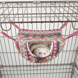Hammock de cobaia quente para animais de estimação, brincar e descansar, gaiola de cama pequena, adequada para chinchila, papagaio, açúcar, furões, hamster, dormindo - Image 4