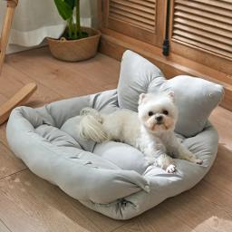 Cama para cães de estimação, multifuncional, ajustável, grandes arcos, princesa, macio, confortável, almofada, chihuahua, ninho de gato, suprimentos para cama de animais de estimação - Image 3