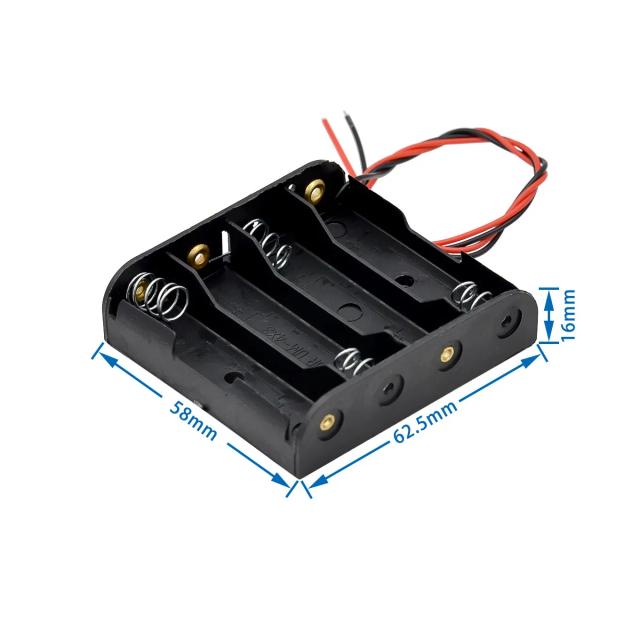 Caixa Suporte para Bateria 6-Slot com Capacidade para 1 a 8 Baterias