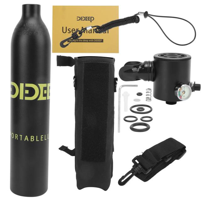 DIDEEP Cilindro de Oxigênio 0.5L para Mergulho Subaquático