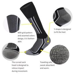 DIZETION 1 par inverno quente espessamento meias de esqui caminhadas meias para mulheres homens crianças ao ar livre anti-frio meias esportivas altas - Image 6