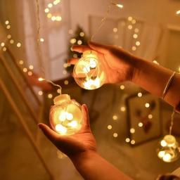 LED Desejando Bola Luz String, Casamento Romântico Atmosfera Decoração, Pátio ao ar livre, Camping Light, Swways with the Wind - Image 6