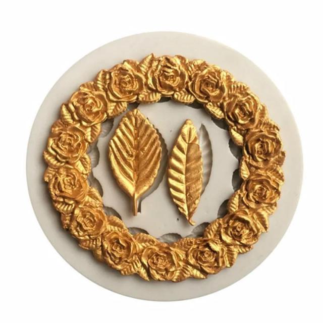 Molde de Silicone em Forma de Roseta para Bolos de Chocolate e Decoração de Açúcar - Ferramentas DIY e Quadros de Imagem