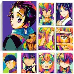 Anime Pintura a Óleo sobre Tela, Filme Japonês, Desenhos Animados, Pintura por Números, Escritório, Cegos, Data, Decoração do Quarto, Decoração de Casa - Image 1