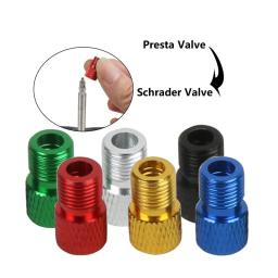 Adaptador de válvula de bicicleta de liga de alumínio, 4 unidades, converter presta para válvula schrader, bomba de bicicleta, bico de ar, ferramentas de tubo, acessórios de bicicleta - Image 1
