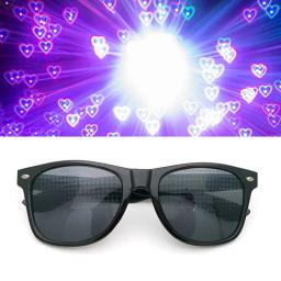 Óculos de Fogos de Artifício Difrativos para Mulheres, Óculos de Efeitos Especiais, Dance Light Show, Óculos Femininos, Estrela, Futebol, Dólar, Símbolo do Coração - Image 2