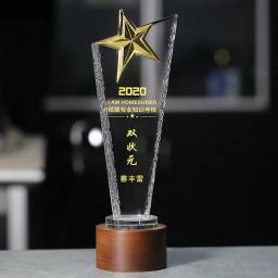 Troféu de cristal personalizado Bolha personalizada Prêmio excelente empresa Vidro com letras personalizadas Alto grau, 1pc - Image 5