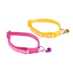 Coleira de fivela de nylon com sino para animais, coleiras, gato e cachorro, 6 cores, pegada, 12pcs - Image 6