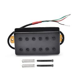 Captador Humbucker para guitarra elétrica LP, bobina dupla, 12 furos, 50mm, 52mm, pescoço, ponte, preto, cromo - Image 2