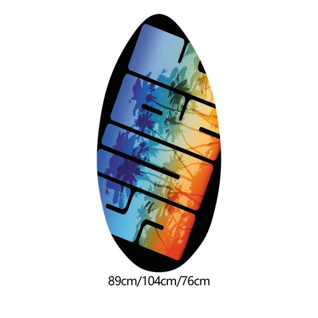 Skimboard Madeira Premium Casco Alto Brilho para Crianças e Adultos