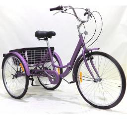Triciclo com cesto de compras para idosos, bicicleta Trike, 3 rodas, ao ar livre, alta qualidade - Image 2