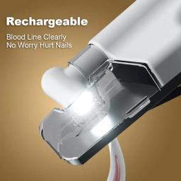 Prego Clipper com luz LED para cão e gato, garra sangue linha tesoura, aparador de unhas multifunções, Pet Cleaning, Grooming Supplies - Image 2