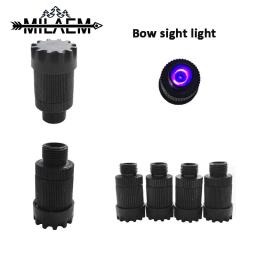 Tiro com arco ajustável led vista luz fibra óptica rosca 3-nível universal para 3/8-32 arco composto caça acessórios de tiro - Image 1
