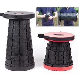 Cadeira dobrável retrátil portátil de pouco peso forte fezes plásticas ajustáveis para a pesca e viajar pufe otomano muebles - Image 2
