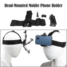 Suporte de Smartphone montado na cabeça, vídeo em primeira pessoa, suporte ao vivo ao ar livre para iPhone 15, 14, 13 Pro Max, GoPro 12, 11, 10, 9, DJI Action 4 - Image 1